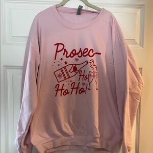 Gildan Light Pink Festive Crew Neck Sweater